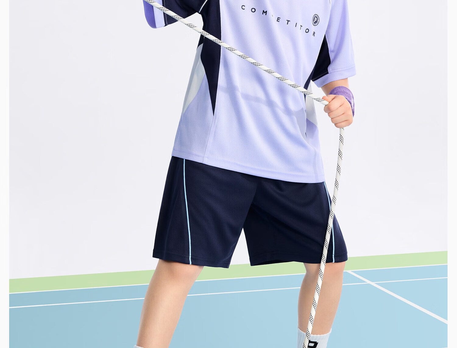 Zuo Xi Boys' Summer Sportswear Set A-Class 2026 Patchwork Mesh Quick-Dry Breathable White 150 11
